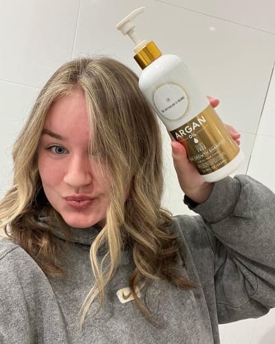Customer photo review of Hair Growth Organic Shampoo