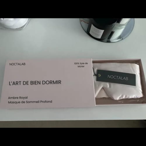 Customer photo review of Masque de Sommeil Profond 100% Soie