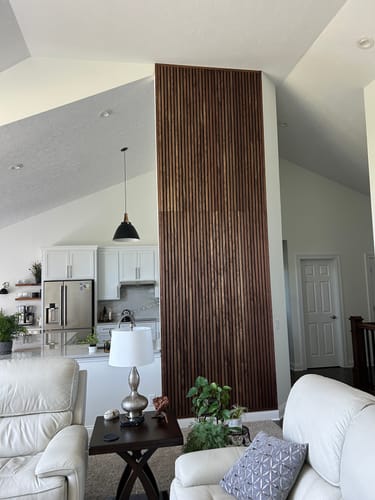 Customer photo review of Acoustic Slat Wall Panel | Walnut | Premium 3-sided Wood Veneer