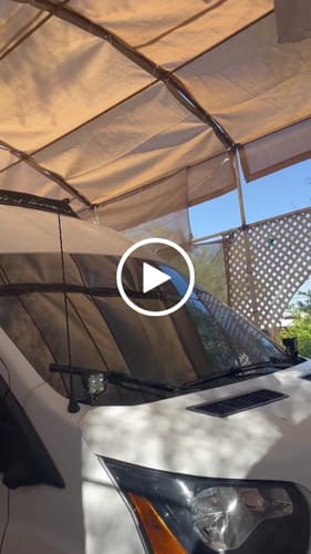 Customer video review of Desert Sand Mesh Tarp - 95% Shade