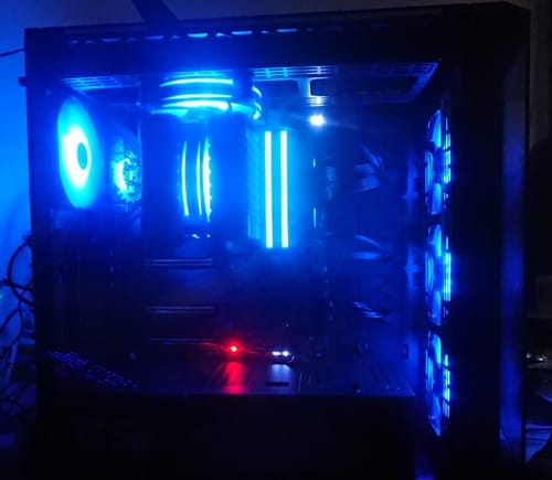 Customer photo review of Case XPG BATTLECRUISER Negro Mini-ITX, Micro-ATX, ATX, E-ATX/ 1x USB+C/HD AUDIO/ 4x FAN LED/ Panel Vidrio Templado
