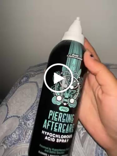 Customer video review of Piercing Aftercare Hypochlorous Acid Spray