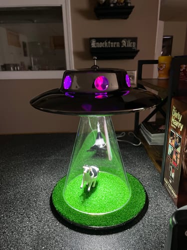Customer photo review of The Original Alien Abduction Lamp
