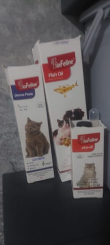 Customer photo review of Plus+B For Cats 50ml & Fish Oil 200ml & Derma Paste 100g