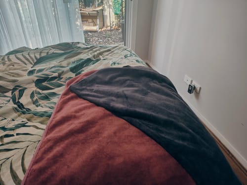 Customer photo review of Waterproof Splash Blanket™ - Mulberry The OG