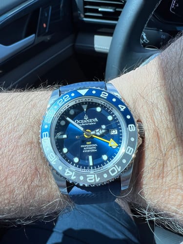 Customer photo review of Oceaneva Automatic GMT Watch - Deep Marine Explorer Diver Watch
