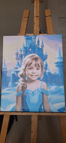 Customer photo review of "Frozen Enchantment" Paint by Numbers Kit