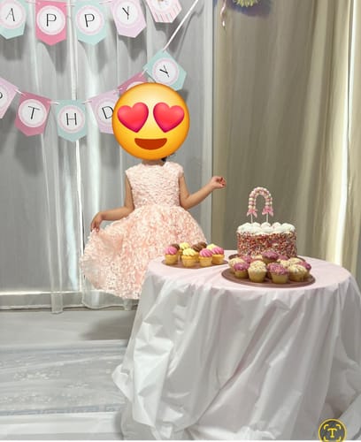 Customer photo review of Baby Girl Christmas Dress Toddler Sleeveless Round Neck Pageant Formal Dresses Flower Girl Dress