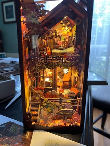 Customer photo review of Twilight Cottage DIY Book Nook Kit