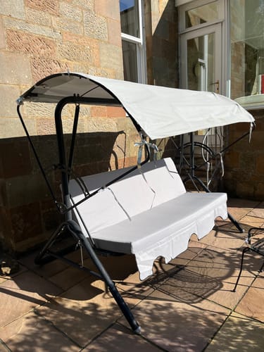 Customer photo review of Outdoor 3-Seater Replacement Swing Cushion | Garden Hammock Bench Replacement Cushion Seat