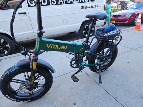 Customer photo review of I7 Pro Folding Full Suspension Electric Bike