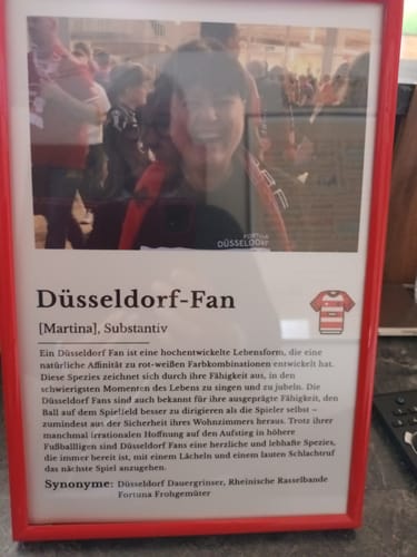 Kundenbewertung mit Foto zu "Mein Düsseldorf"- Fußballposter Personalisierbar