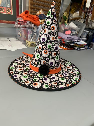 Customer photo review of Spellbound Quilted Witch Hat Sewing Pattern | Digital PDF Pattern
