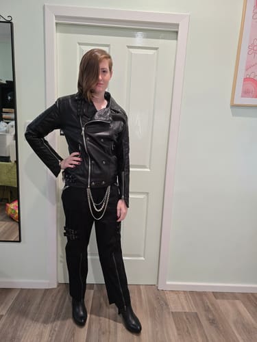 Customer photo review of Negan leather jacket