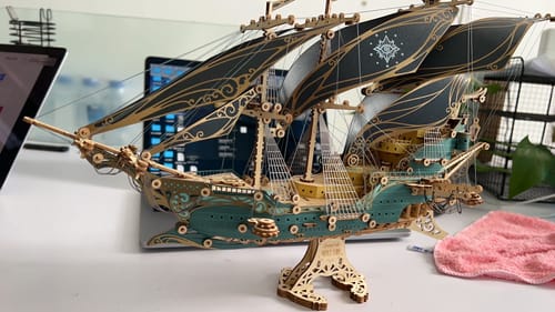 Customer photo review of Future Pirate Ship 3D Wooden Puzzle