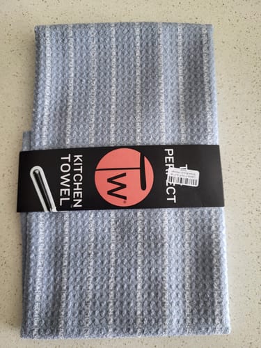 Customer photo review of Colette F*ck F*ck F*ck Stripe Illusion Waffle Weave Kitchen Towel