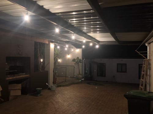 Customer photo review of Litehouse Festoon Outdoor Bulb String Lights + FREE Solar Fairy Lights