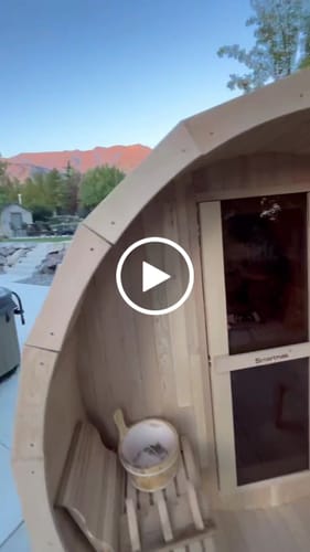Customer video review of Smartmak® 6-8 People Barrel Sauna Outdoor Steam Sauna With Panoramic View Window - Barrel 6