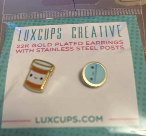 Customer photo review of Prescription Pals Earrings