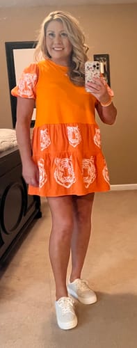 Customer photo review of Ready to Roar Dress