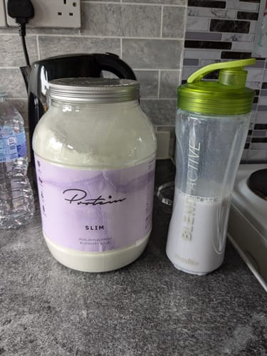 Customer photo review of Slim Meal Replacement | 34 Meals + Free Pink Shaker