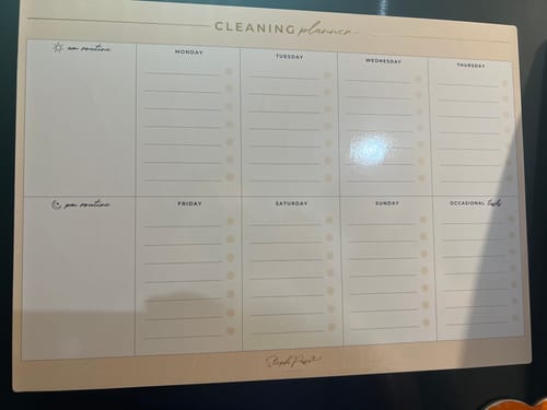 Customer photo review of Magnetic Cleaning Planner - Beige