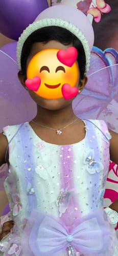 Customer photo review of Silver Pop Pink Studded Butterfly Pendant Set