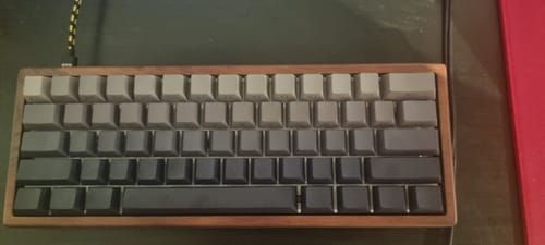 Customer photo review of American Black Walnut 60% Keyboard Case