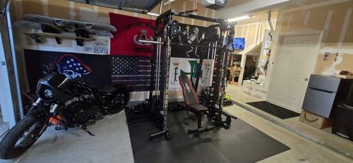 Customer photo review of MAJOR FITNESS All-In-One Home Gym Smith Machine Spirit B2
