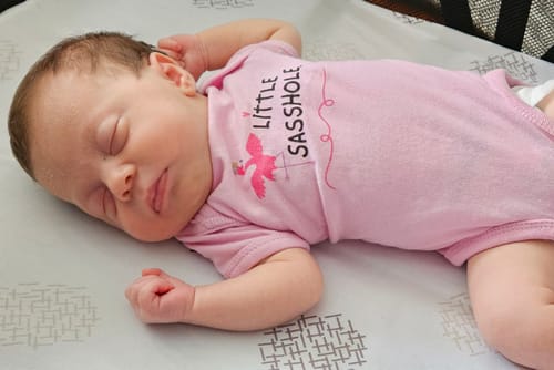 Customer photo review of Flamingo Chic: Little Sasshole™ Baby Onesie® for Trendy Tots