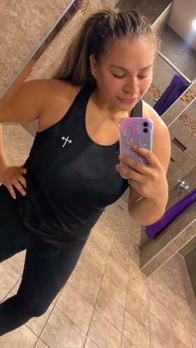 Customer photo review of Lightweight Racerback Tank