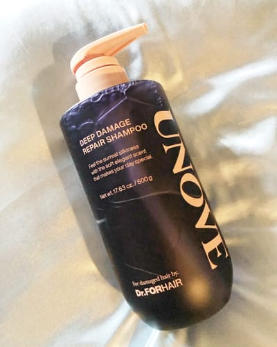 Customer photo review of Unove - Shampoing réparateur intense - 500ml