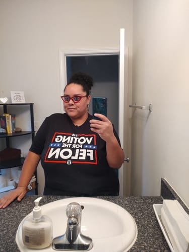 Customer photo review of Mystery T-Shirt