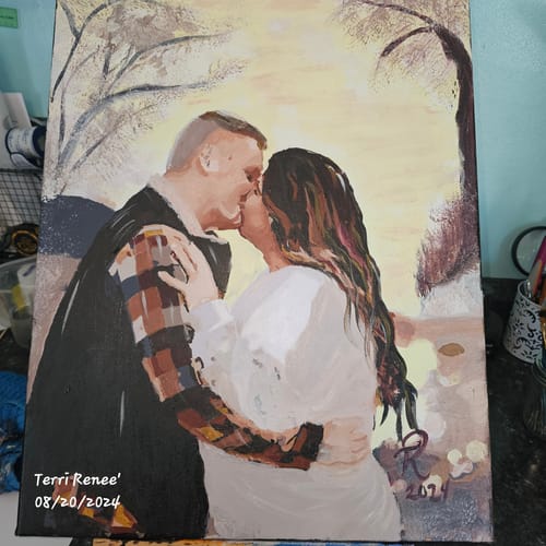 Customer photo review of Custom Paint by Number Kit