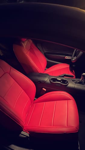Customer photo review of 2015+ Ford Mustang Coupe Custom Leather Seat Covers