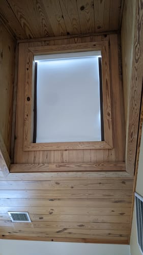 Customer photo review of SmartWings Motorized Roller Shades 100% Blackout Essential