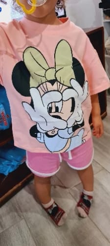 Customer photo review of Disney Cartoon Crewneck Tee