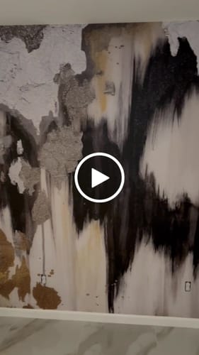 Customer video review of "Black Geode" Oversized Wall Mural