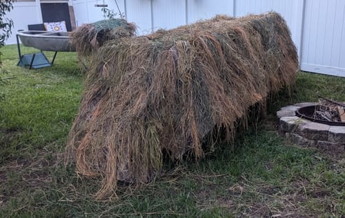Customer photo review of Hunting Blind Raffia Grass (Pack)