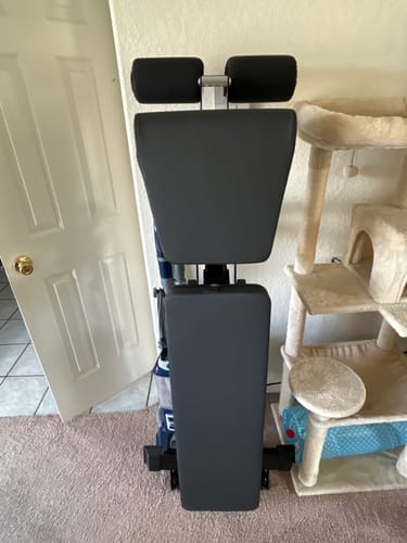 Customer photo review of Blazzed Adjustable Weight Bench with Leg Roller