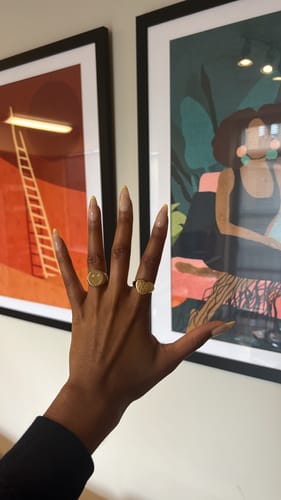 Customer photo review of Self Love Club Heart Signet Ring