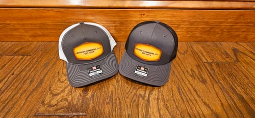 Customer photo review of Camouflaged Custom Leather Patch Hats Bottomland