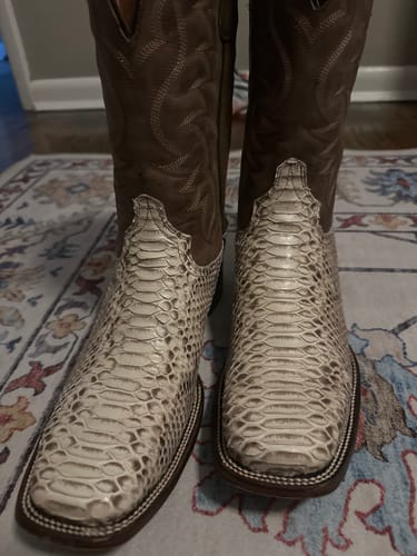 Customer photo review of Men's Python Western Boots