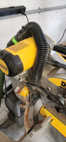 Customer photo review of DeWalt DWS779/780 Sliding Miter Saw Dust Collection