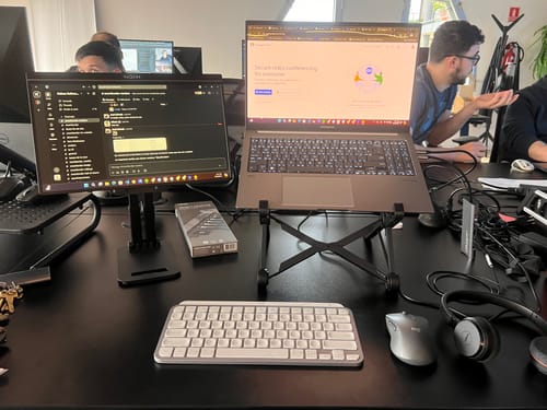 Customer photo review of Nexstand K2 Portable and Adjustable Laptop Stand