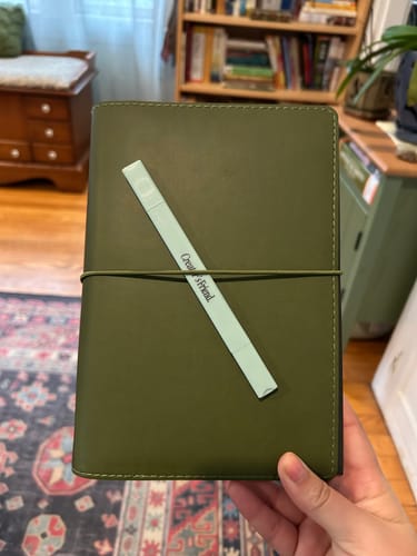 Customer photo review of Refillable Notebook Folio - Olive Green