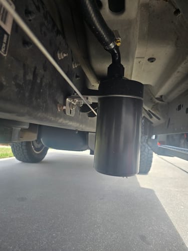 Customer photo review of SPE Motorsport 6.7L Powerstroke External CCV Catch Can