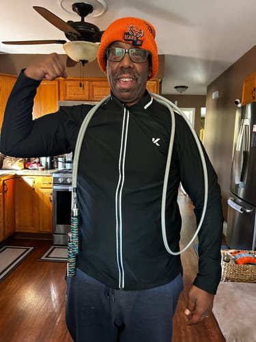 Customer photo review of Kewlioo Pro Sauna Jacket for Men (Full/Half Zip)