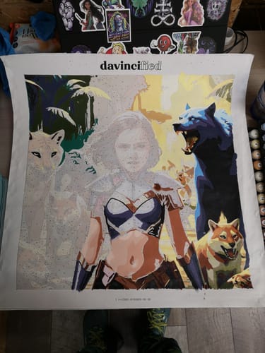 Customer photo review of "Jungle Protector" Paint by Numbers Kit