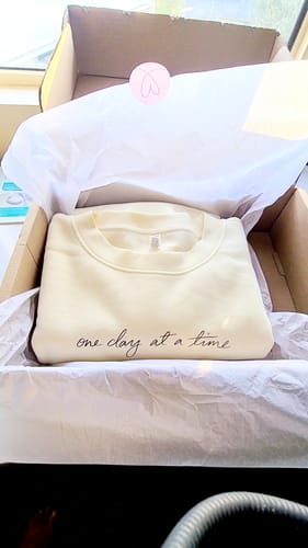 Customer photo review of 'One day at a time' Ltd Edition Jumper